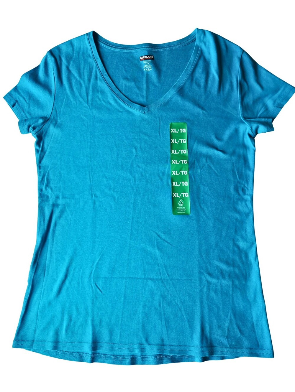 Kirkland Signature Women's V-Neck Tee in Turquoise